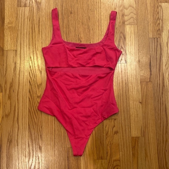 H:ours hot pink cutout bodysuit size small - Picture 1 of 4